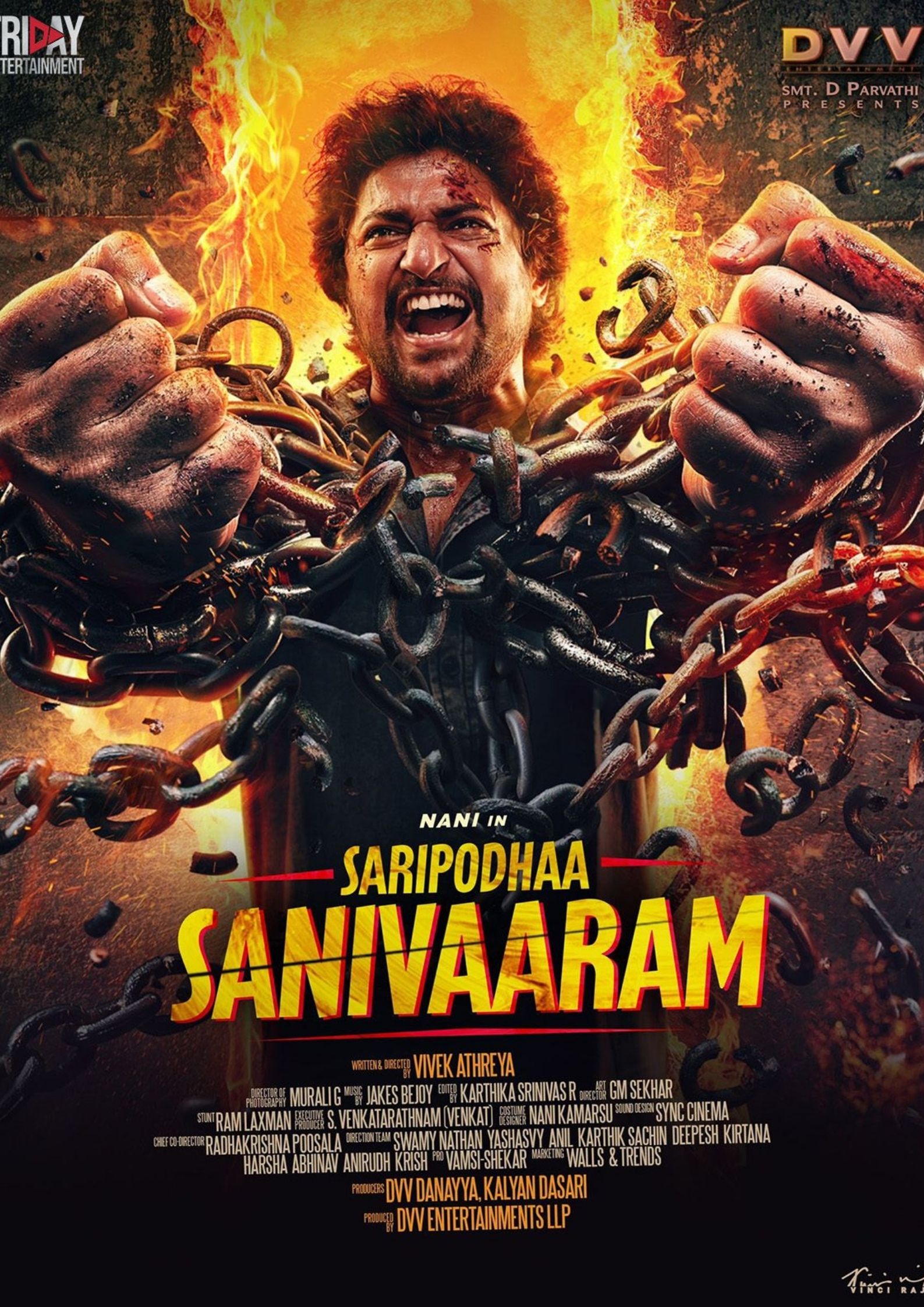 Saripodhaa Sanivaaram (2024) Dual Audio [Hindi| 720p [1.6GB]|1080p [3.6GB]